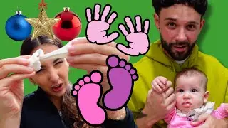 MAKING BABY'S FIRST HANDPRINT ORNAMENT!!