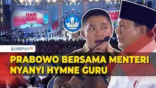 Saat Prabowo Bersama Mayor Teddy hingga Sri Mulyani Nyanyi di Acara Hari Guru