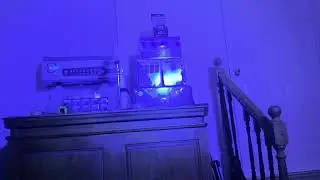 American dj snap shot led dome with blue color gel paper (seizure warning) *read description*
