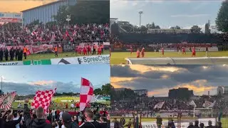 Geile Support BFC Dynamo Fans und Rot Weiss Erfurt Fans in Sportforum Hohensch&ouml;nhausen 01/08/2025