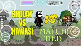 SHOLAY vs hawasi | match tied again | 1v1| mini militia 