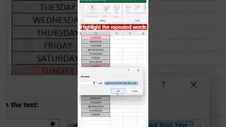 How to highlight the repeated words. #exceltech #exceltips #excelreport