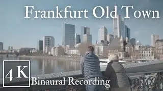 【4K】Wandering around Frankfurt Old Town【Binaural】｜Frankfurt, Germany