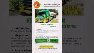 Via Dupla Transportes contratando motorista carreteiro