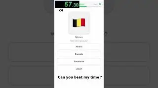 Can you beat my time ? Guess the capital speedrun.