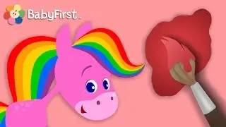The Color Red | Coloring and Music | Rainbow Horse | BabyFirst