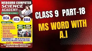 Class 9 aprt-18 Ms word With A.I #cbse #cbseboard #cbseschool #cbsecomputereducation #cbseclass10