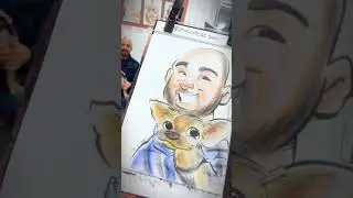 Drawing Caricatures @ Christmas Pet Expo, daytwo recap! #caricatureartist #torontoartist  #doglove