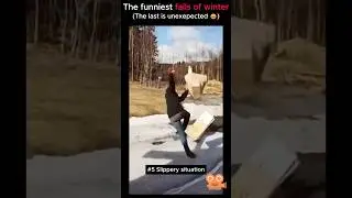 Snow Made Everyone Fall ❄️ #fails #funny #laugh #winter