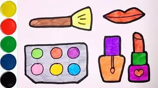 Makeup 💋,Lipstick & Nail 💅 paint drawing, Painting & Coloring for kids & toddlers|coloring Adventure
