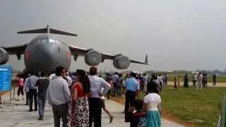 C 17 Plane Landing on Hindon Air Base Delhi / India