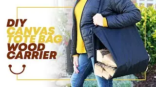 DIY Canvas Tote Bag Wood Carrier