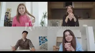 Group Using Video Conferencing