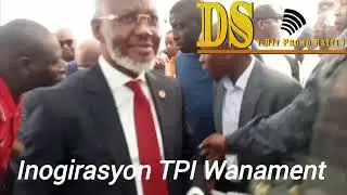 CP Smith Augustin ak Emmanuel Vertilaire akonpanye minis jistis la inogire TPI Wanament lan.