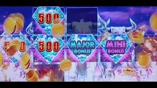 KONAMI BULLRUSH STAMPEDE BONUS!! BLITZ!!  #slots #bigwin #konami #casino