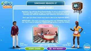 🏃🏻&zwj;♀️ Simchase Season 27: Diner Duel! 🌭 The Sims Freeplay