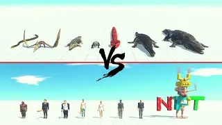 Reptiles Faction Vs Modern Humans Faction ARBS | Animal Revolt Battle Simulator