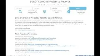 South Carolina Property Records (Real Estate and Tax Records Search).
