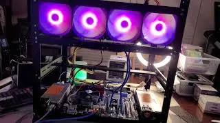 New Crypto Mining 2 Tier Rig Build Vega 56 + 6600 xt 88 MH on Ethereum