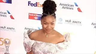 Laya DeLeon Hayes 50th NAACP Image Awards Non-Televised Dinner Red Carpet