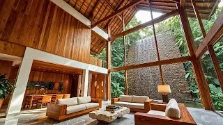 Modern Tropical Wooden House Tour 2026 | Double Height Living, Waterfalls & Green Luxury Living