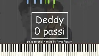 0 passi - Deddy (piano tutorial + testo con spartito) Amici 2020