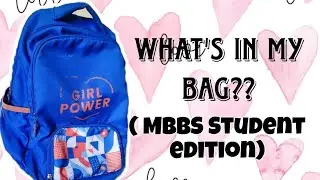 What's in my bag ? ( College + medical student edition) !! Inspire with Suhani !!