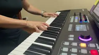 Day 8 Just friends playing with LH walking base, RH chord tone melody 