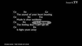 Celine Dion - The Power Of Love Lyrics W/ Chords