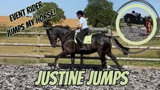 JUSTINE WARD JUMPS MY HORSE| SHOWJUMPING SESSION WITH TOP EVENT RIDER | NOVICE HORSE