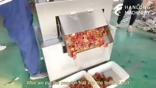 How does a juice processing plant process passion fruit juice?