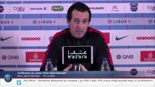 PSG - FC Lorient Conférence de Presse Unai Emery