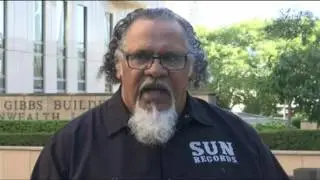 Adrian Burragubba's protest against Adani