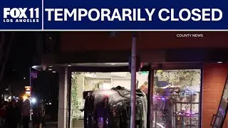 Car crashes into business in Long Beach