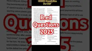 Odisha B.ed Exam Questions 2025&bull; Odisha B.ed entrance Questions,B.ed Arts Question Paper #shorts#yt