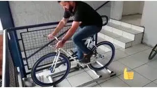 Teste do Cliente, rolo de treino de equil&iacute;brio em Alum&iacute;nio 100mm - Roller Bike
