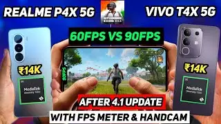 ⚡DON'T BUY WRONG PHONE | REALME P4X 5g vs Vivo T4X 5g | 60 FPS vs 90 FPS Gaming comparison|