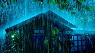 Instant Deep Sleep Begins as Heavy Rain Pounds the Metal Roof and Thunder Fills the Rainforest Night