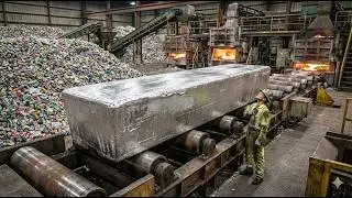 Melting 500 Soda Cans into a Solid Aluminum Bar (Satisfying)