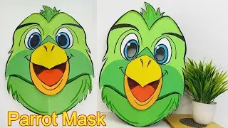 how to make parrot mask | parrot craft | parrot mask diy | bird mask | paper mask | craft