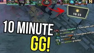 SHORTEST GAME EVER! - 10 Mins GG Ahjit and Friends vs Team N1 7.11 | Dota 2
