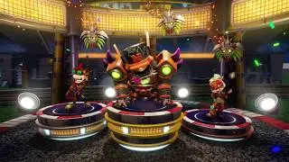 Rustland Megamix, Rustland Crash and Rustland Coco Bandicoot Winning Podium. (Crash Nitro Fueled)