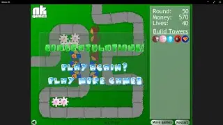 Bloons Tower Defense 1 | Gameplay | No Lives Lost
