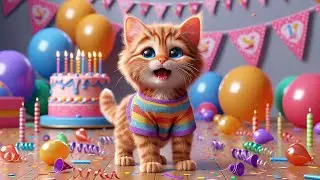 Birthday Cat Dance Video/ Happy Birthday Song 