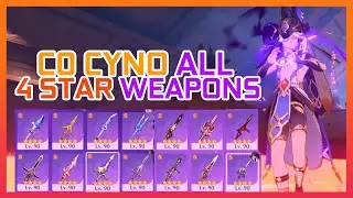 C0 Cyno With All 4 Star Weapons | Genshin Impact Free To Play Build Preparation