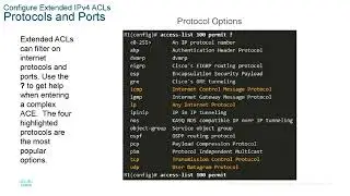 CCNA presentation - ENSA - Module 5  - ACLs for IPv4 Configuration