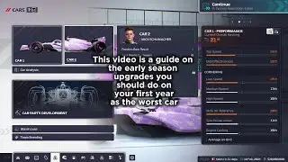 F1 Manager 2024 Quick Car Development Guide For  The 1st Season