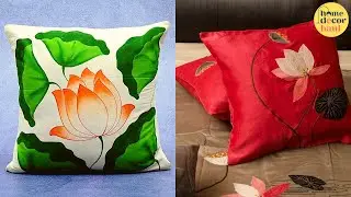 Hand Painted Cushion Cover Designs | Painting On Throw Pillow Cover Collections | Home Decor Haul