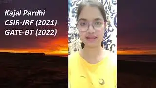 CSIR JRF AIR 148 Kajal Pardhi I Lifescience TOPPER's Feedback I GATE BT I Dr  Charanjeet Kaur