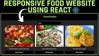 Responsive Food Website Using React And CSS